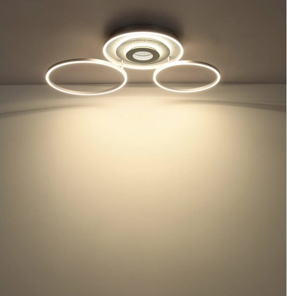 Globo 67824-40 - LED Stm stropní svítidlo MILES 40W/230V 57x99,2 cm stříbrná+DO