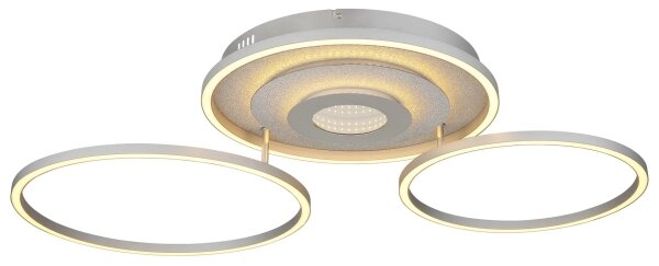 Globo 67824-40 - LED Stm stropní svítidlo MILES 40W/230V 57x99,2 cm stříbrná+DO