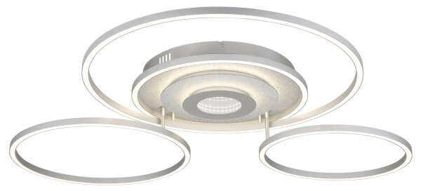 Globo 67824-60 -LED Stm stropní svítidlo MILES 60W/230V 80,8x99,2 cm stříbrná+DO