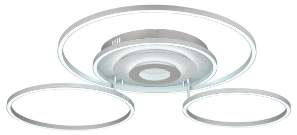 Globo 67824-60 -LED Stm stropní svítidlo MILES 60W/230V 80,8x99,2 cm stříbrná+DO