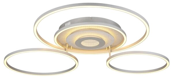 Globo 67824-60 -LED Stm stropní svítidlo MILES 60W/230V 80,8x99,2 cm stříbrná+DO