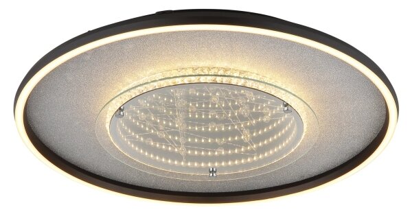 Globo 68288D3 - LED Stropní svítidlo MIRRORA 40W/230V pr. 51,5 cm černá