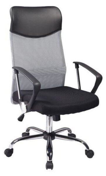 Kancelářská židle - Q-025, čalouněná Čalounění: černá/šedá