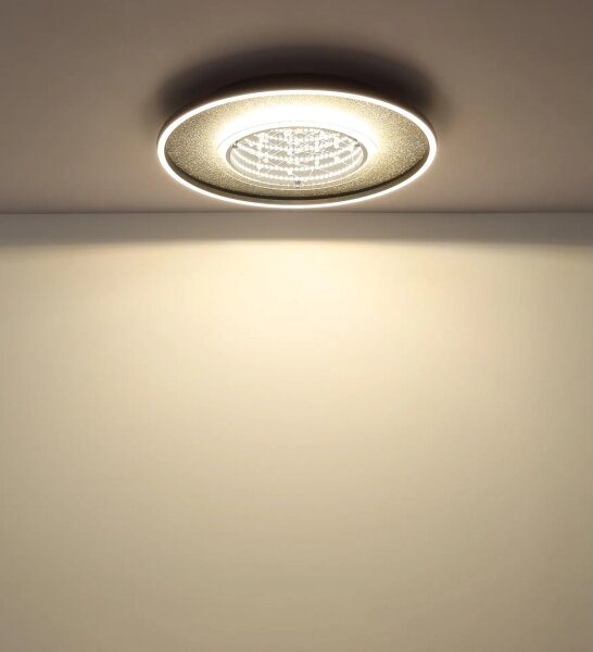 Globo 68288D3 - LED Stropní svítidlo MIRRORA 40W/230V pr. 51,5 cm černá