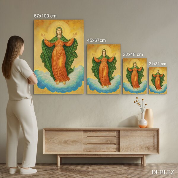 DUBLEZ | Dřevěný obraz - Svatá Matka Boží | UV tisk, Premium