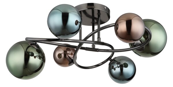 Globo Lighting Riha stropní světlo 6x3.5 W zelená-kouřová-modrá-šedá 56142-6D