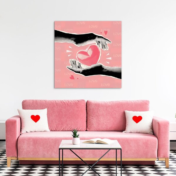 DUBLEZ | Stylový pop-art obraz - Pink Love | UV tisk, Premium