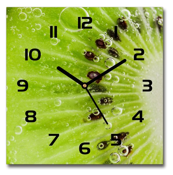 Skleněné nástěnné hodiny čtverec Kiwi pl_zsk_30x30_c-f_67162624