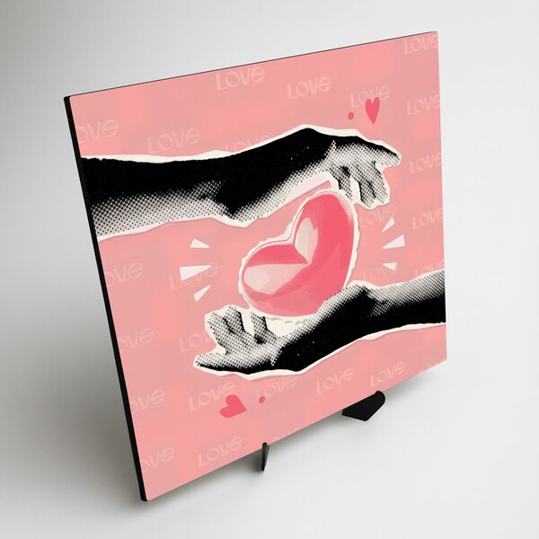 DUBLEZ | Stylový pop-art obraz - Pink Love | UV tisk, Premium