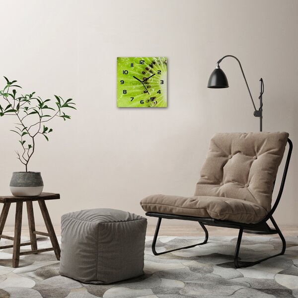 Skleněné nástěnné hodiny čtverec Kiwi pl_zsk_30x30_c-f_67162624
