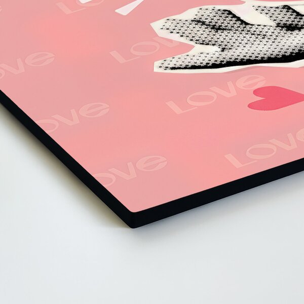 DUBLEZ | Stylový pop-art obraz - Pink Love | UV tisk, Premium