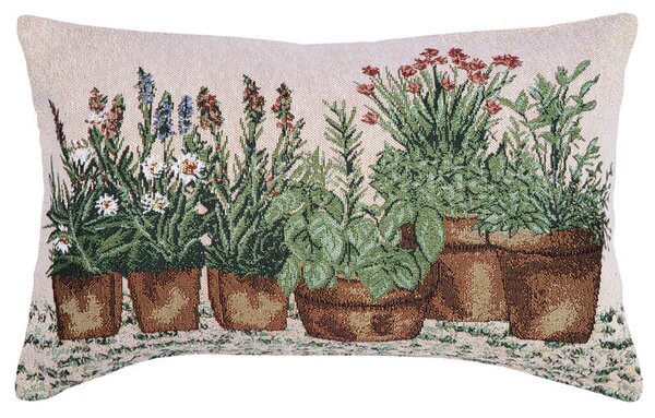 Povlak MOTIV bylinky zelenobéžová 30 x 50 cm