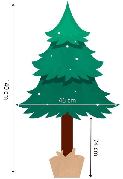 Vánoční stromek Borovice diamantová na kmínku 140 cm