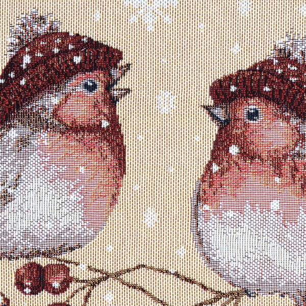 Povlak MOTIV ptáčci béžovočervená 45 x 45 cm