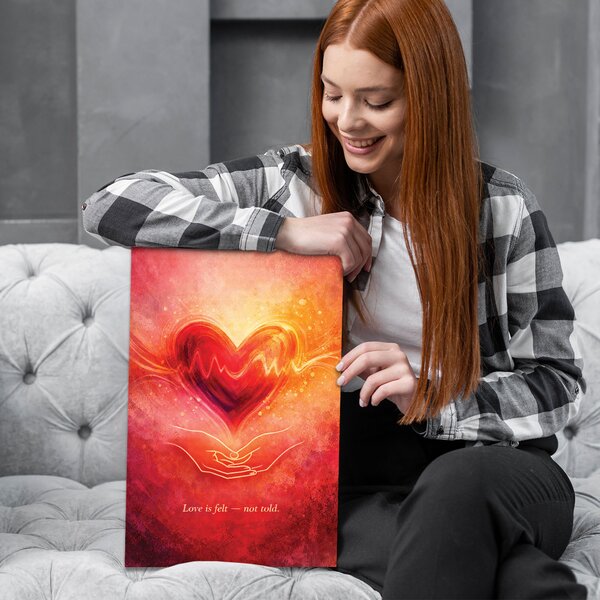 DUBLEZ | Dřevěný obraz - Love is felt | UV tisk, Premium