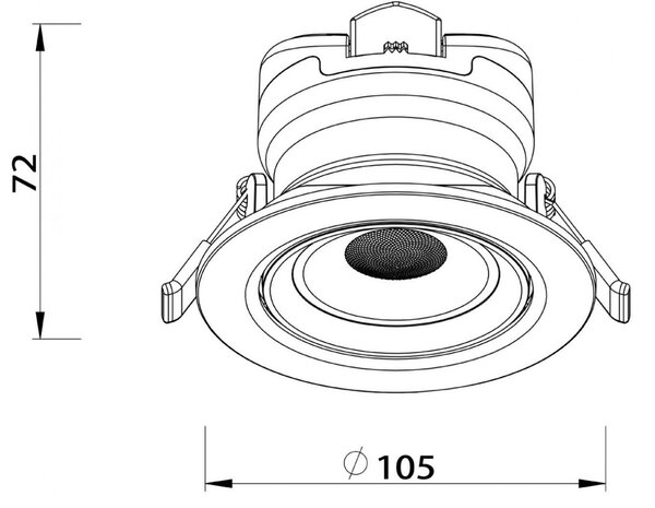 IMPR 565457 Deko-Light vestavné bodové svítidlo - Surtur Tilt 83, 9 W, DIM, 2700/3000/4000 K, bílá