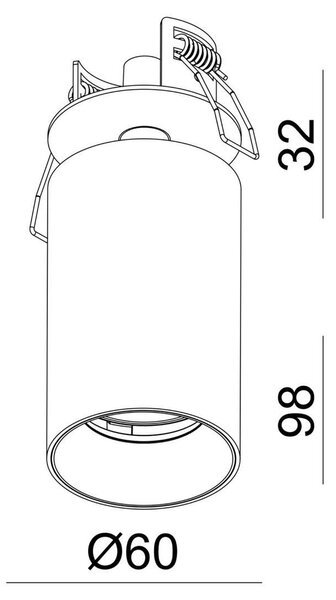 IMPR 565755 Deko-Light vestavné bodové svítidlo Can Tilt kulaté, 1x 7,5 W GU10, bílá