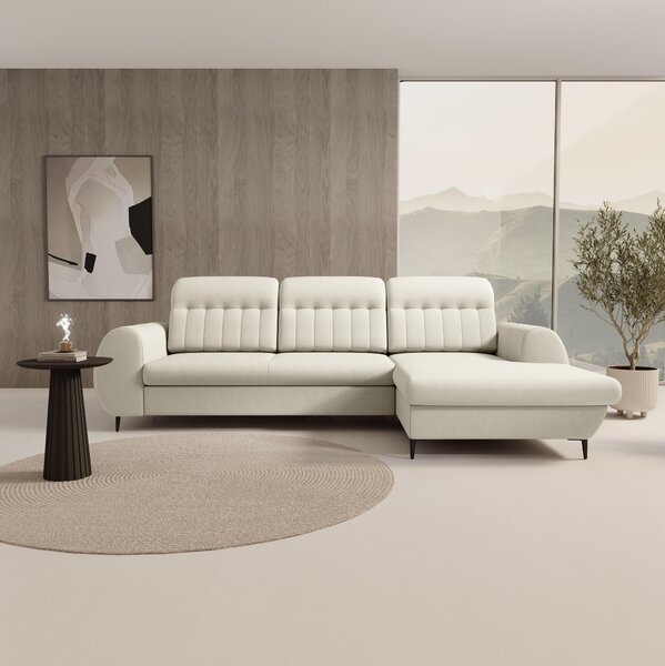 Rohová sedací souprava Bionic (bílá) (P). Akce -26%