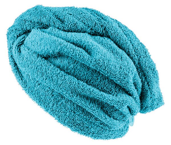 XPOSE® Froté turban na vlasy VERONA - azurový 30x75 cm
