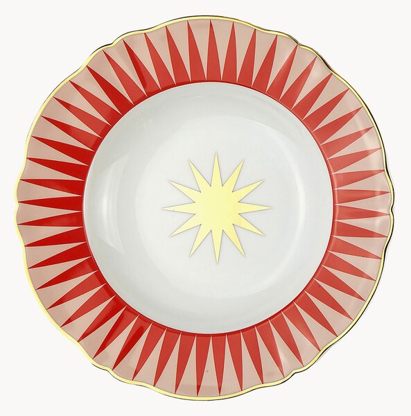 Ručně vyrobený porcelánový talíř na těstoviny Abracadabra