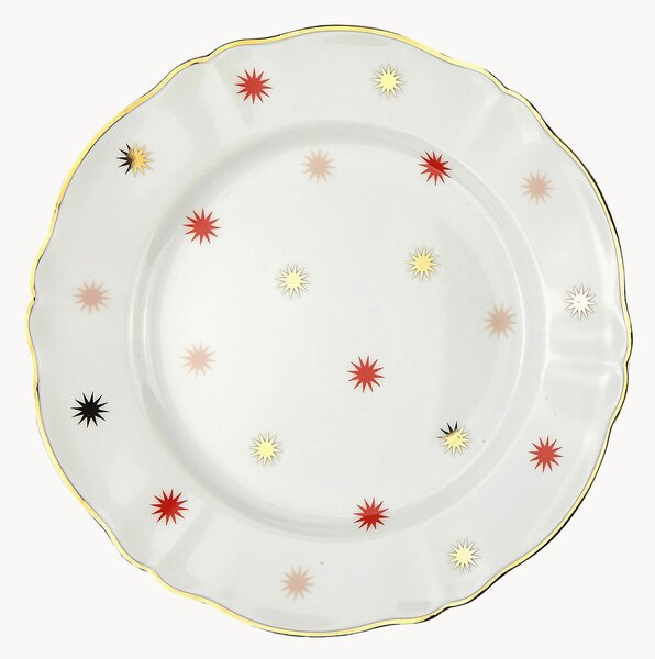 Ručně vyrobený mělký talíř z porcelánu Abracadabra