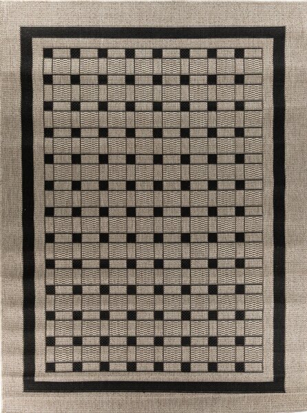 Makro Abra Kusový koberec venkovní Sisal CORDA 1013 1 151 béžový černý Rozměr: 60x200 cm