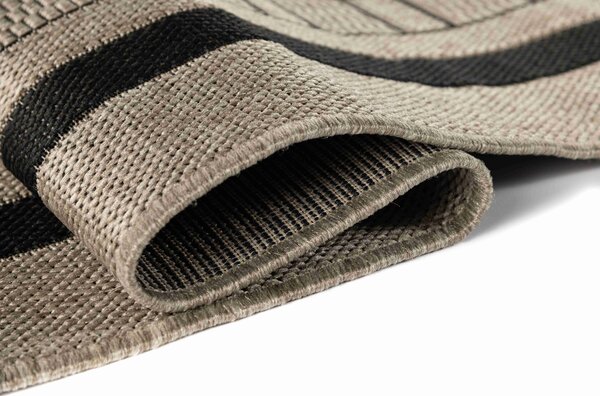 Makro Abra Kusový koberec venkovní Sisal CORDA 1013 1 151 béžový černý Rozměr: 60x200 cm
