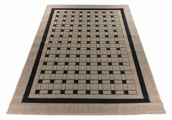 Makro Abra Kusový koberec venkovní Sisal CORDA 1013 1 151 béžový černý Rozměr: 60x200 cm