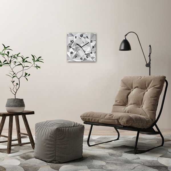 Skleněné hodiny čtverec Abstrakce 3D pl_zsk_30x30_c-f_72182764
