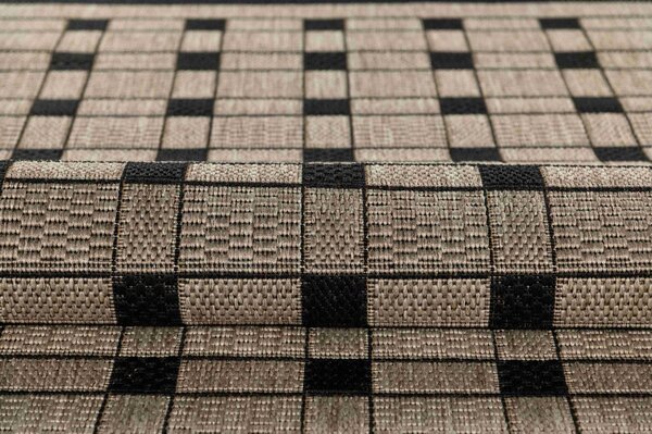 Makro Abra Kusový koberec venkovní Sisal CORDA 1013 1 151 béžový černý Rozměr: 60x200 cm