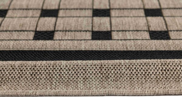 Makro Abra Kusový koberec venkovní Sisal CORDA 1013 1 151 béžový černý Rozměr: 60x200 cm