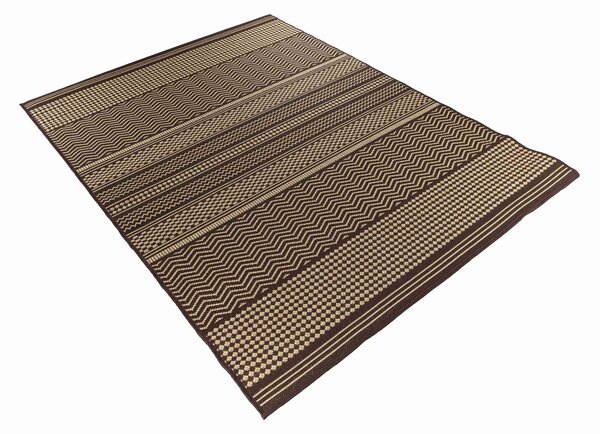Makro Abra Kusový koberec venkovní Sisal CORDA 1027 1 424 Proužky hnědý béžový Rozměr: 60x100 cm