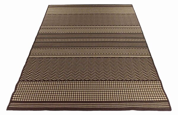 Makro Abra Kusový koberec venkovní Sisal CORDA 1027 1 424 Proužky hnědý béžový Rozměr: 60x100 cm