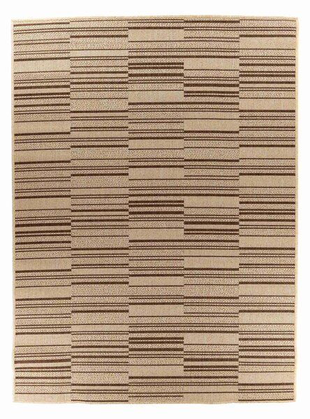 Makro Abra Kusový koberec venkovní Sisal CORDA 1032 1 232 Proužky béžový hnědý Rozměr: 60x200 cm