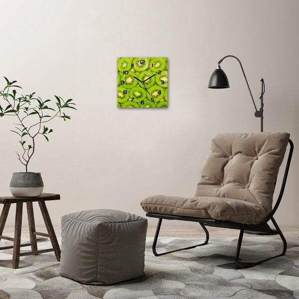 Skleněné nástěnné hodiny čtverec Kiwi pl_zsk_30x30_c-f_73403774