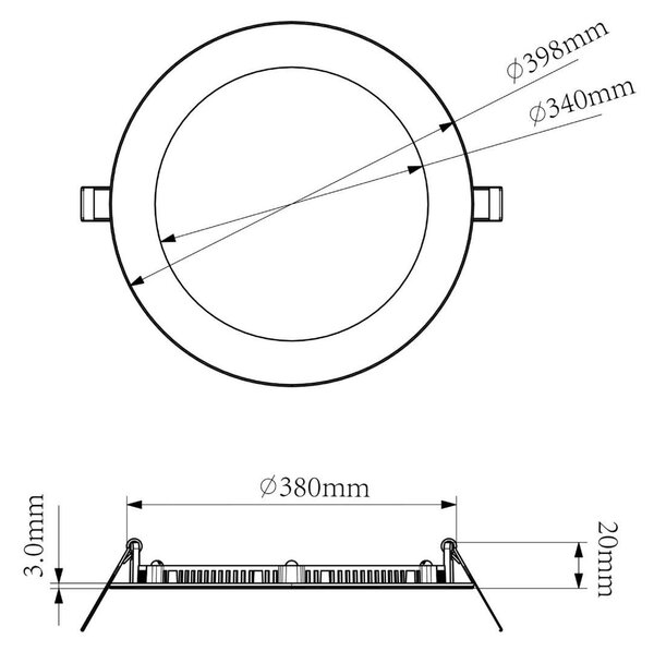 IMPR 565419 Deko-Light vestavné bodové svítidlo - Anik kulaté 380, 30 W, DIM, 2700 K, bílá