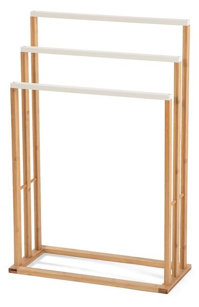 Věšák na ručníky AVENBERG MAID natural/bílá 82 x 54 cm