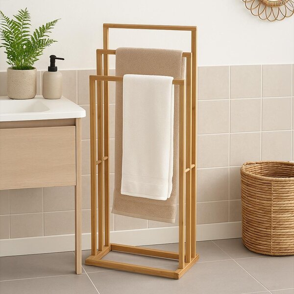 Věšák na ručníky AVENBERG MAID natural 82 x 42 cm
