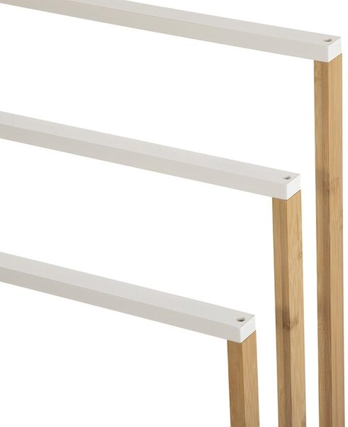 Věšák na ručníky AVENBERG MAID natural/bílá 82 x 54 cm