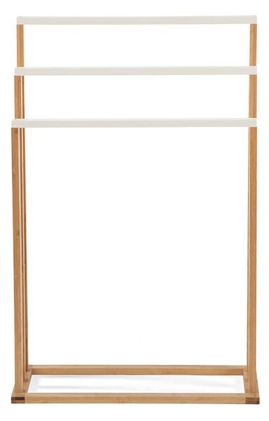 Věšák na ručníky AVENBERG MAID natural/bílá 82 x 54 cm