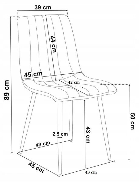 Ekspand | Židle Velours LR-2023 - zelená - čalouněná - moderní design - pohodlná a elegantní
