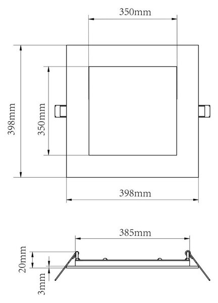 IMPR 565441 Deko-Light vestavné bodové svítidlo - Anik hranaté 380, 30 W, DIM, 4000 K, bílá
