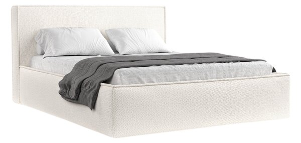 Maison de Rêve Světle béžová čalouněná dvoulůžková postel LOUNGE L 160 x 200 cm s úložným prostorem