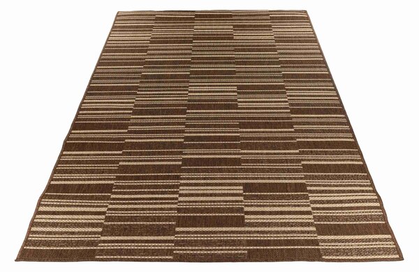 Makro Abra Kusový koberec venkovní Sisal CORDA 1032 1 323 Proužky hnědý béžový Rozměr: 60x200 cm
