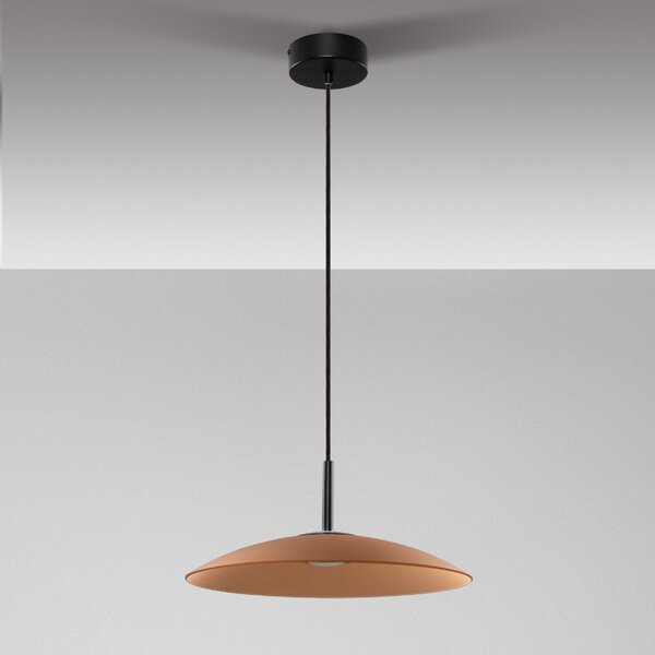-25 % Dny MOMENTI– Hnědé skleněné závěsné LED světlo Nova Luce Polifemo 40 cm