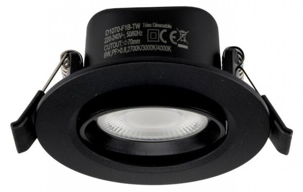 IMPR 565456 Deko-Light vestavné bodové svítidlo - Surtur Tilt 68, 6 W, DIM, 2700/3000/4000 K, černá