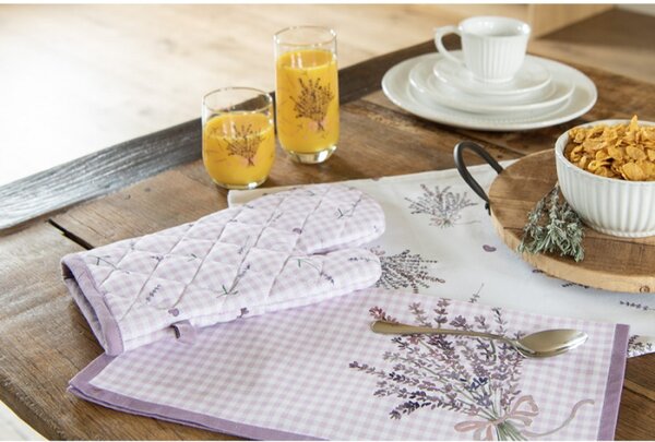 Bavlněná utěrka Lavander Garden – 50x70 cm