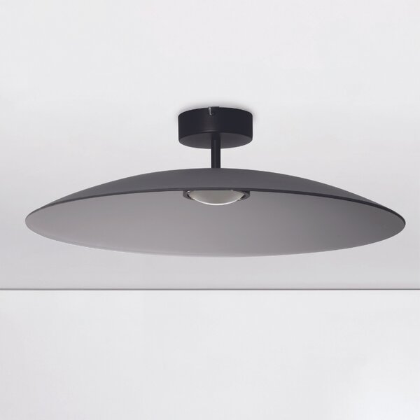 Kouřově šedé skleněné stropní LED světlo Nova Luce Polifemo 60 cm