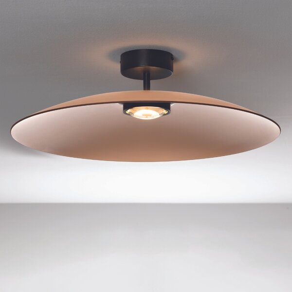 Hnědé skleněné stropní LED světlo Nova Luce Polifemo 60 cm