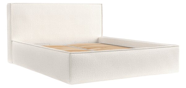 Maison de Rêve Světle béžová čalouněná dvoulůžková postel LOUNGE L 160 x 200 cm s úložným prostorem